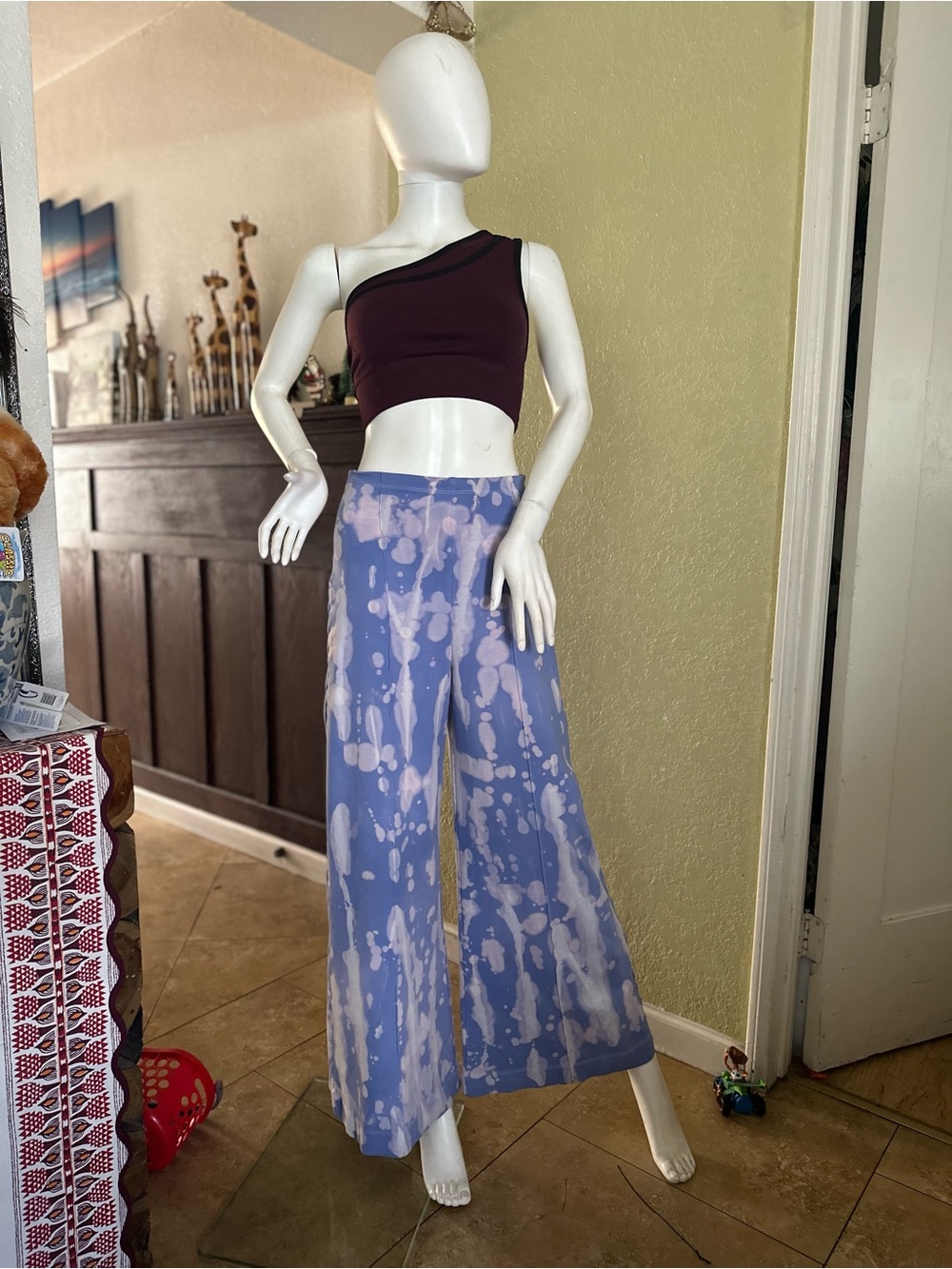 Lavender Splash Wide-Leg Pants